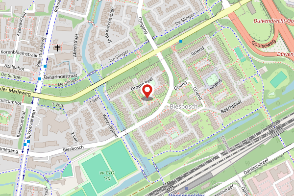 Brandweer-melding op Groote Peel, Diemen op 20 april, kaart-overzicht