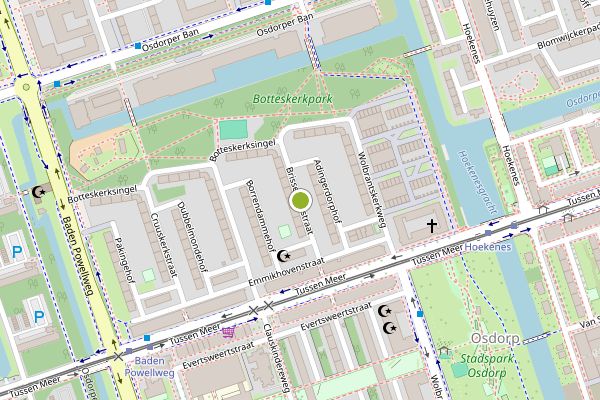 Ambulance-melding op Brisselkerkstraat, Amsterdam op 2 juni, kaart-overzicht
