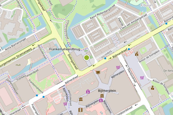 Ambulance-melding op Elizabeth Cady Stantonplein, Amsterdam op 2 juni, kaart-overzicht