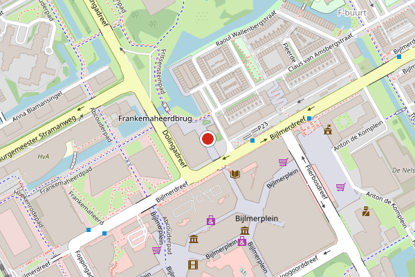 Brandweer-melding op Elizabeth Cady Stantonplein, Amsterdam op 2 juni, kaart-overzicht