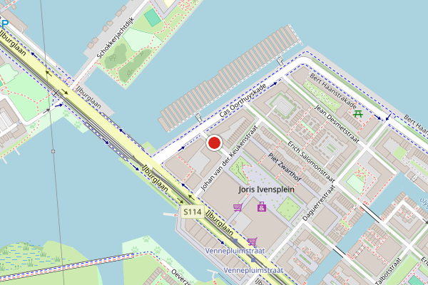 Brandweer-melding op Joris Ivensstraat, Amsterdam op 2 juni, kaart-overzicht