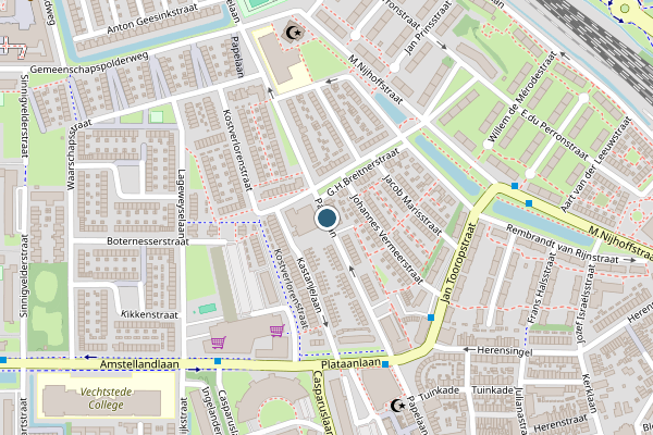 Politie-melding op Papelaan, Weesp op 2 juni, kaart-overzicht