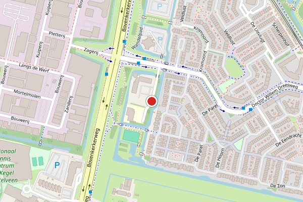 Brandweer-melding op Dr. Willem Dreesweg, Amstelveen op 2 juni, kaart-overzicht