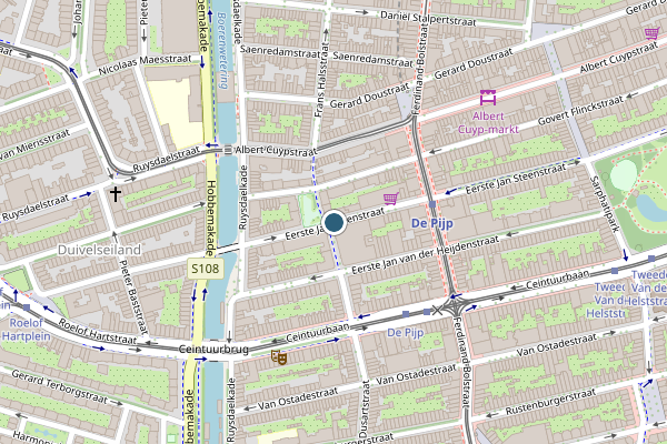Politie-melding op Eerste Jan Steenstraat, Amsterdam op 2 juni, kaart-overzicht