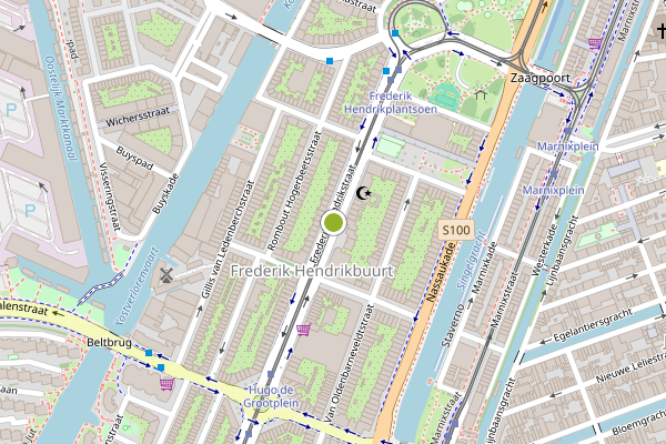 Ambulance-melding op Frederik Hendrikplantsoen, Amsterdam op 2 juni, kaart-overzicht