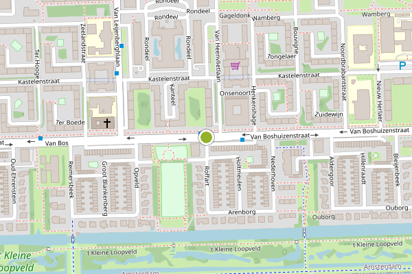 Ambulance-melding op Van Boshuizenstraat, Amsterdam op 2 juni, kaart-overzicht