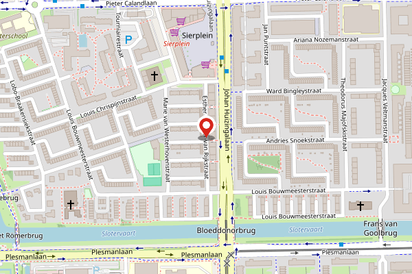 Brandweer-melding op Esther de Boer-van Rijkstraat, Amsterdam op 29 april, kaart-overzicht