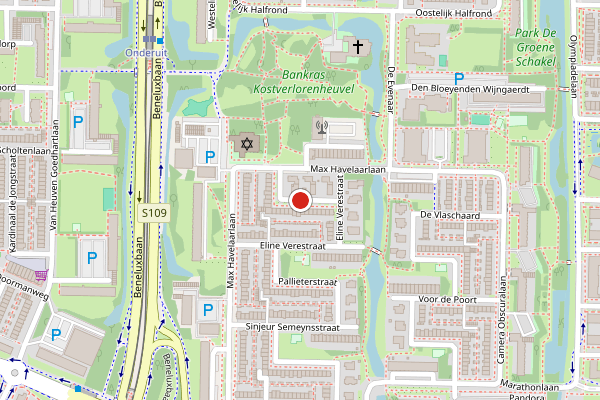 Brandweer-melding op Majoor Fransstraat, Amstelveen op 2 juni, kaart-overzicht