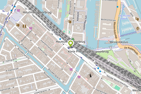 Ambulance-melding op Haarlemmer Houttuinen, Amsterdam op 29 april, kaart-overzicht