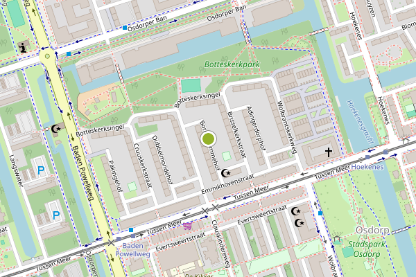 Ambulance-melding op Borrendammehof, Amsterdam op 2 juni, kaart-overzicht
