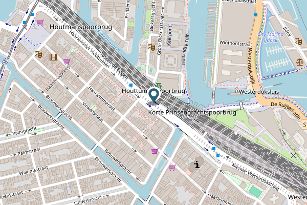 Politie-melding op Haarlemmer Houttuinen, Amsterdam op 29 april, kaart-overzicht