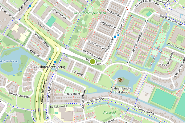 Ambulance-melding op Schepenlaan, Amsterdam op 2 juni, kaart-overzicht