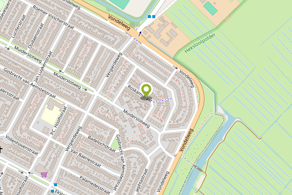 Ambulance-melding op Roskamstraat, Haarlem op 29 april, kaart-overzicht