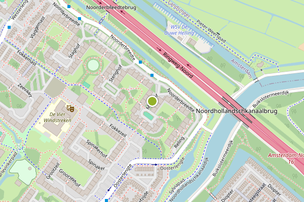 Ambulance-melding op Masthof, Amsterdam op 3 juni, kaart-overzicht