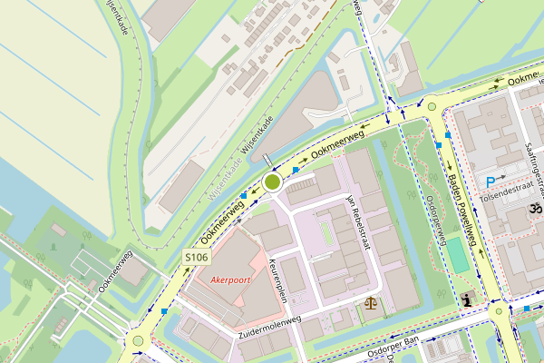 Ambulance-melding op Ookmeerweg, Amsterdam op 3 juni, kaart-overzicht
