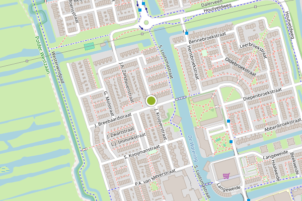Ambulance-melding op J. Kruijverstraat, Zaandam op 3 juni, kaart-overzicht