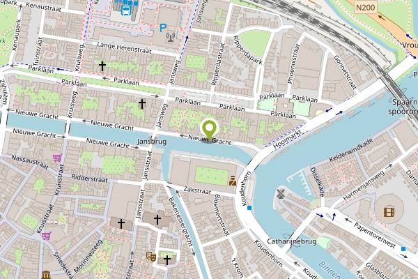 Ambulance-melding op Nieuwe Gracht, Haarlem op 29 april, kaart-overzicht