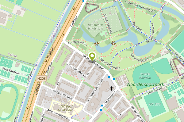 Ambulance-melding op Gerritszlaan, Haarlem op 29 april, kaart-overzicht