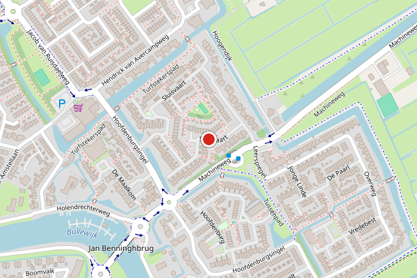 Brandweer-melding op Sluisvaart, Ouderkerk aan de Amstel op 3 juni, kaart-overzicht