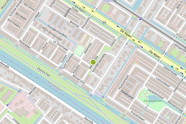 Ambulance-melding op Marmolada, Amsterdam op 3 juni, kaart-overzicht