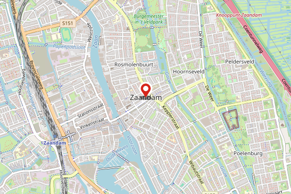 Brandweer-melding op Kluutstrand, Zaandam op 30 april, kaart-overzicht