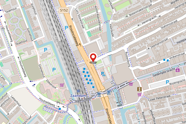 Brandweer-melding op Stationsstraat, Zaandam op 30 april, kaart-overzicht