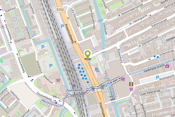 Ambulance-melding op Stationsstraat, Zaandam op 30 april, kaart-overzicht