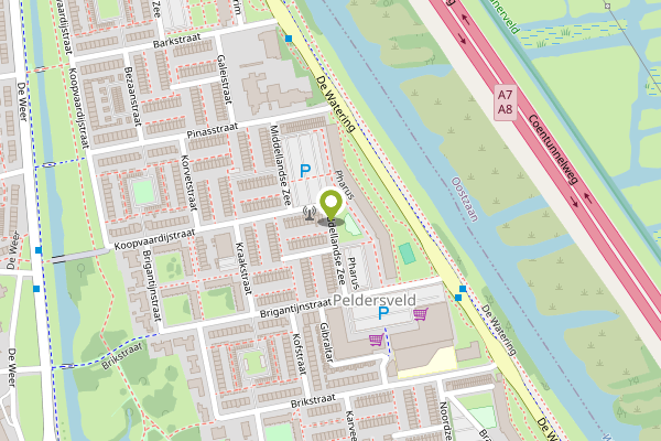 Ambulance-melding op Rode Zee, Zaandam op 29 april, kaart-overzicht