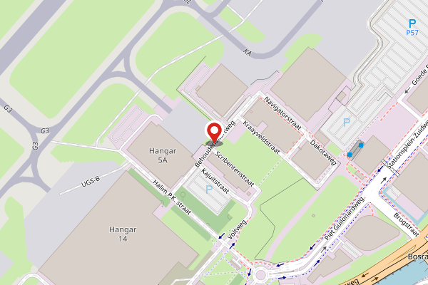 Brandweer-melding op Behoudenvaartweg, Schiphol op 23 april, kaart-overzicht