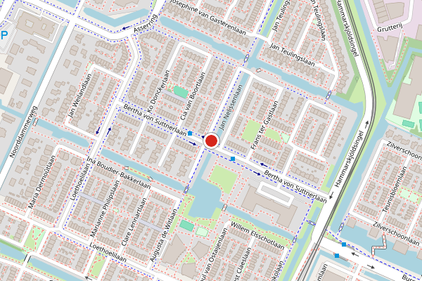 Brandweer-melding op Bertha von Suttnerlaan, Amstelveen op 3 juni, kaart-overzicht
