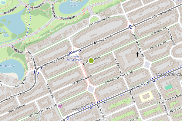 Ambulance-melding op Van Breestraat, Amsterdam op 3 juni, kaart-overzicht