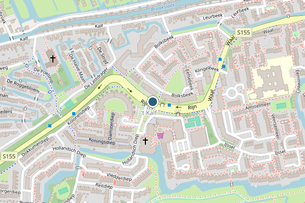 Politie-melding op Rijn, Zaandam op 3 juni, kaart-overzicht