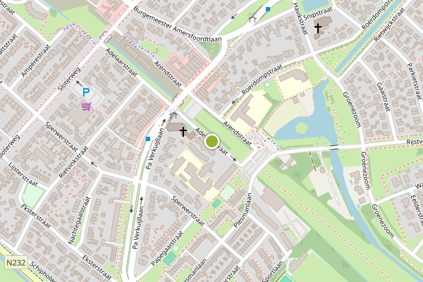 Ambulance-melding op Adelaarstraat, Badhoevedorp op 1 juni, kaart-overzicht