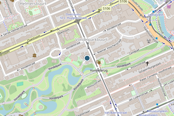 Politie-melding op Roemer Visscherstraat, Amsterdam op 3 juni, kaart-overzicht