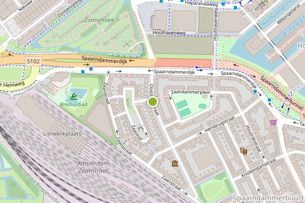 Ambulance-melding op Oostzaanstraat, Amsterdam op 4 juni, kaart-overzicht