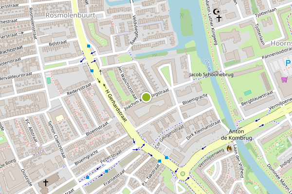 Ambulance-melding op Joachim Kleinsorgstraat, Zaandam op 4 juni, kaart-overzicht