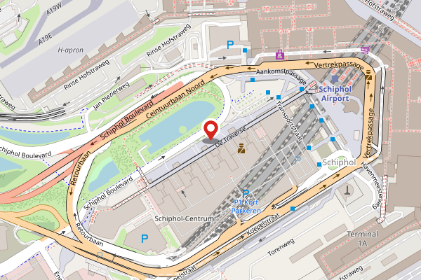 Brandweer-melding op Boulevard, Schiphol op 18 april, kaart-overzicht