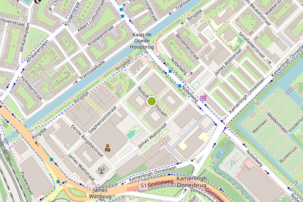 Ambulance-melding op Maria Telkesstraat, Amsterdam op 4 juni, kaart-overzicht