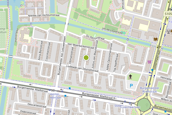 Ambulance-melding op Jan van Beersstraat, Amsterdam op 4 juni, kaart-overzicht