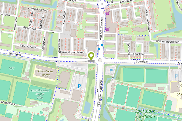Ambulance-melding op Sportlaan, Amstelveen op 29 april, kaart-overzicht
