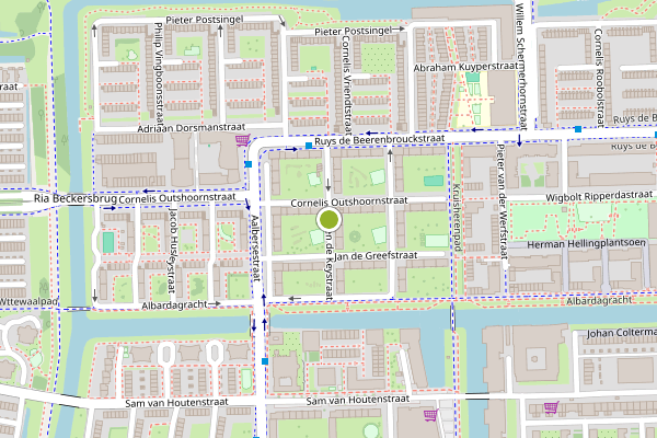 Ambulance-melding op Lieven de Keystraat, Amsterdam op 4 juni, kaart-overzicht