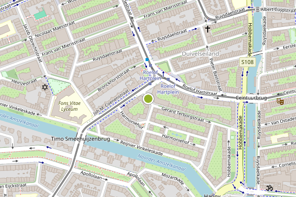 Ambulance-melding op Gerard Terborgstraat, Amsterdam op 4 juni, kaart-overzicht