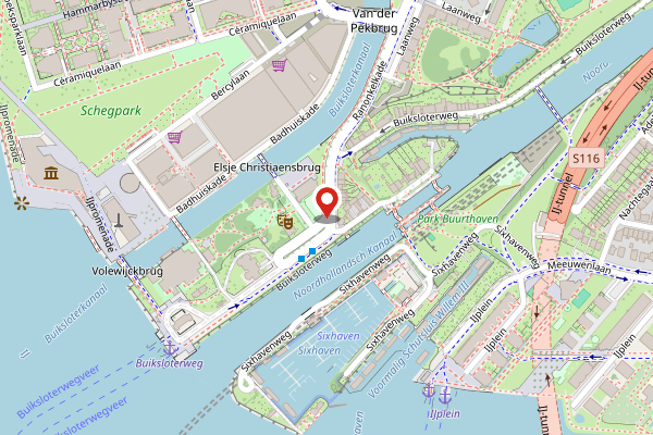 Brandweer-melding op Buiksloterweg, Amsterdam op 30 april, kaart-overzicht