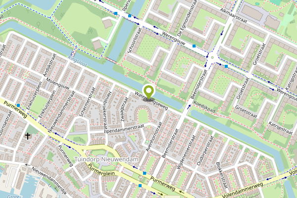 Ambulance-melding op Watergangseweg, Amsterdam op 30 april, kaart-overzicht