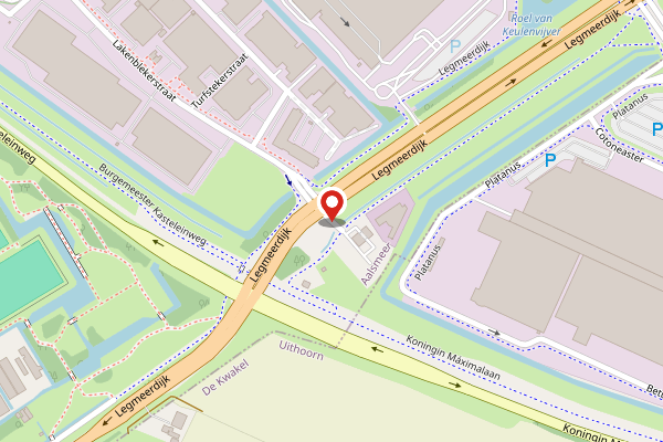 Brandweer-melding op Legmeerdijk, Aalsmeer op 30 april, kaart-overzicht