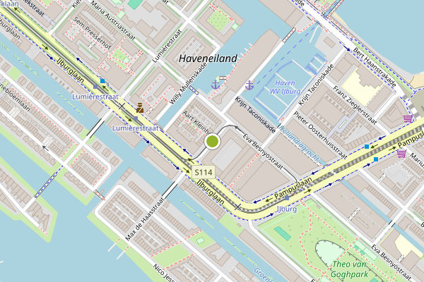 Ambulance-melding op Julius Pergerstraat, Amsterdam op 4 juni, kaart-overzicht