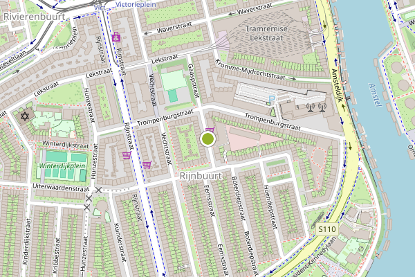 Ambulance-melding op Gaaspstraat, Amsterdam op 4 juni, kaart-overzicht