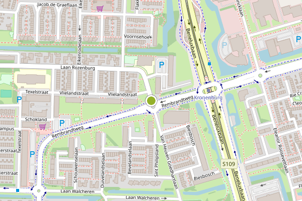 Ambulance-melding op Laan Rozenburg, Amstelveen op 4 juni, kaart-overzicht
