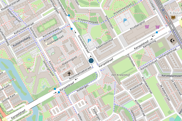 Politie-melding op Groesbeekdreef, Amsterdam op 5 juni, kaart-overzicht