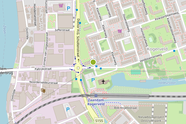 Ambulance-melding op Zonnedauwhoek, Zaandam op 5 juni, kaart-overzicht